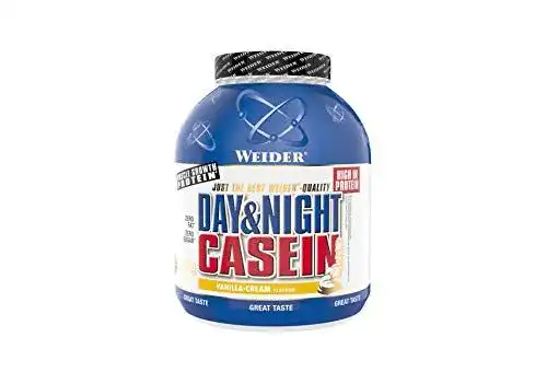 Casein Weider  Day & Night Proteinpulver, Vanille-Sahne, 1,8kg