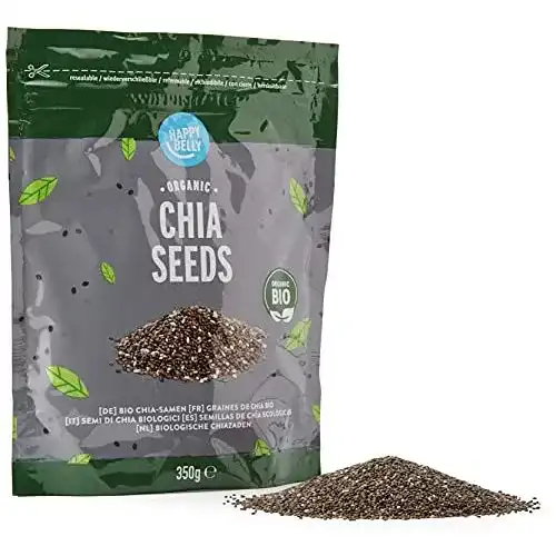 Chia-Samen Happy Belly Amazon-Marke: Bio, 4 x 350g