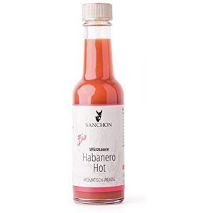 Chili-Sauce Sanchon Bio Würzsauce Habanero Hot, (2 x 140 ml)