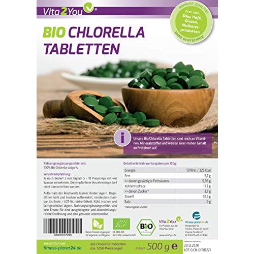 Chlorella Vita2You Bio Tabletten 500g, 400mg pro Tablette