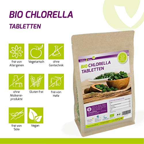Chlorella Vita2You Bio Tabletten 500g, 400mg pro Tablette