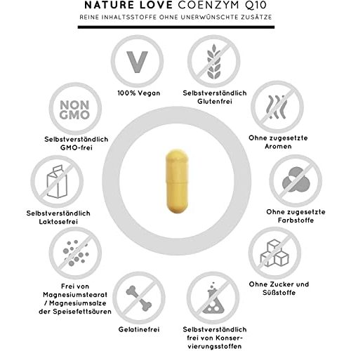 Coenzym Q10 Nature Love ® Hochdosiert, 120 vegane Kapseln