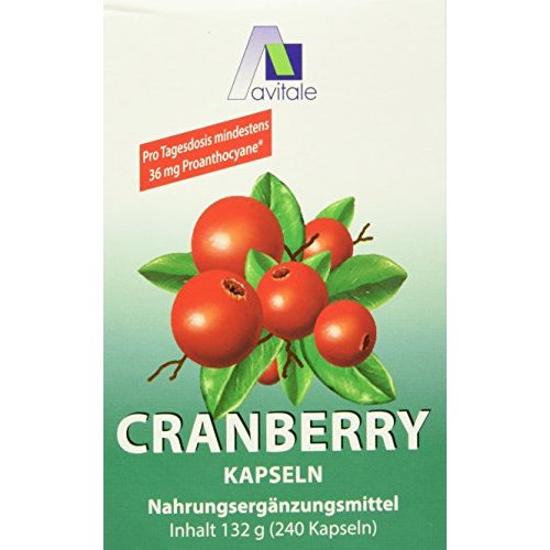Die beste cranberry kapseln avitale cranberry kapseln 400 mg 240 stueck Bestsleller kaufen