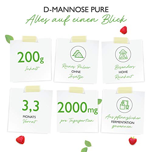 D-Mannose Vit4ever Pulver – 200 g – (3,3 Monate Vorrat)