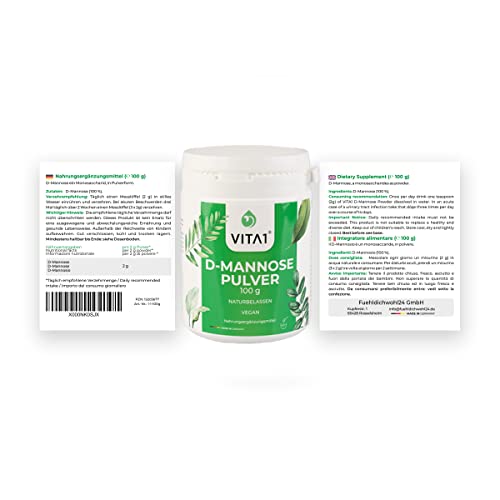 D-Mannose VITA 1 VITA1 Pulver • 100g (2 Monatspackung)