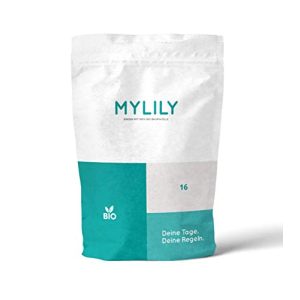 Damenbinden MYLILY ® Tag I 100 % Bio-Baumwolle, 16 Binden