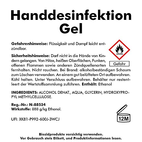 Desinfektionsgel ABACUS 5x 120 ml Handdesinfektion Gel