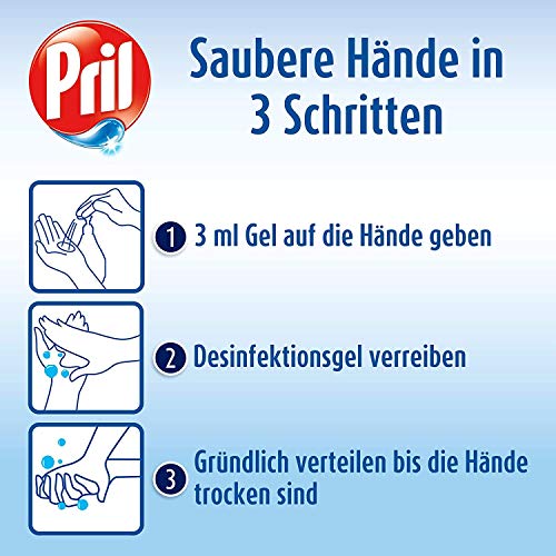 Desinfektionsgel Pril für Hände und Oberflächen, 6 x 480 ml