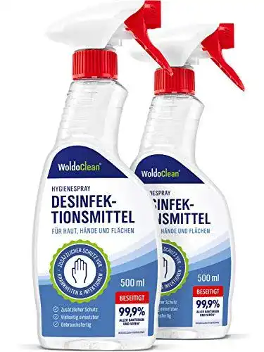 Desinfektionsspray WoldoClean Desinfektionsmittel 2x 500ml
