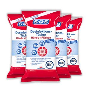 Desinfektionstücher SOS Desinfektions-Tücher, 4 x 25 Tücher