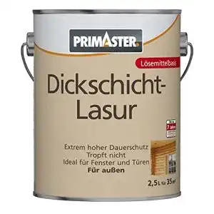 Dickschichtlasur Primaster SF1105 Holzlasur Holzfarbe Wandfarbe