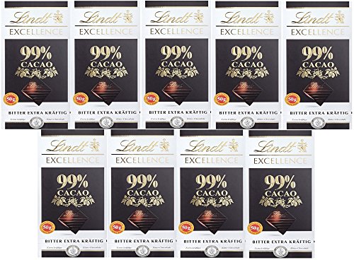 Die beste dunkle schokolade lindt spruengli excellence bitter 99 9 x 50 g Bestsleller kaufen