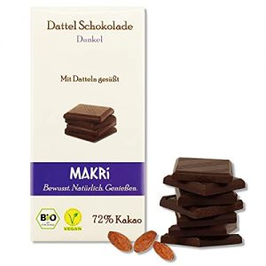 Dunkle Schokolade Makri Dattel Schokolade – Dunkel 72%, 85g