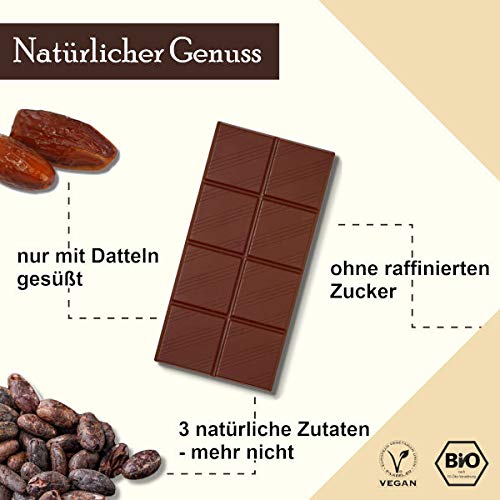 Dunkle Schokolade Makri Dattel Schokolade – Natur 59%, 85g