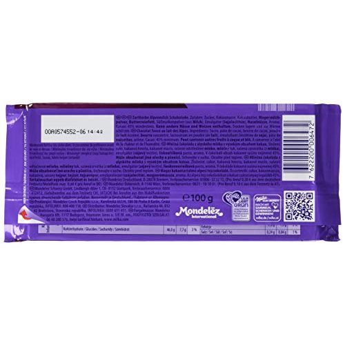 Dunkle Schokolade Milka Zartherb – Zartschmelzend 5 x 100g