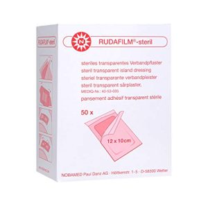 Duschpflaster RUDAFILM – steril – Transparent, 12 x 10 cm – 50 St.