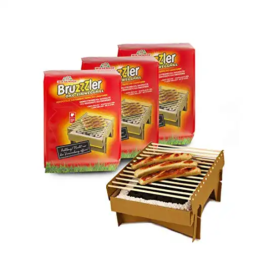 Einweggrill Bruzzzler Öko, komplett aus natürlichen Materialien