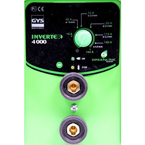 Elektroden-Schweißgerät GYS 160 A, mit LCD-Schweißhelm, grün