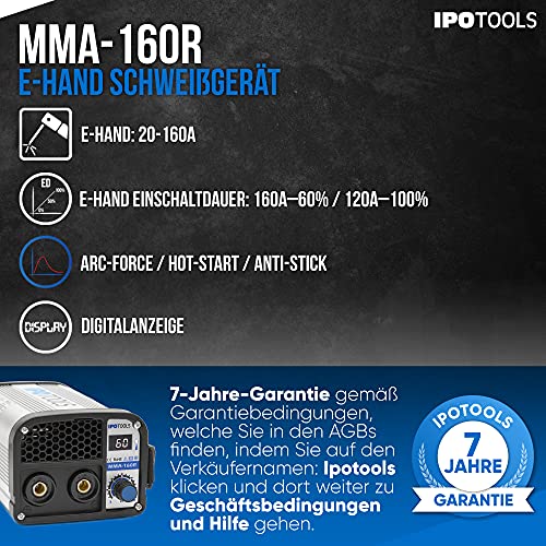 Elektroden-Schweißgerät IPOTOOLS MMA-160R, IGBT Inverter