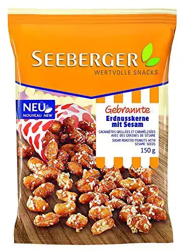 Erdnüsse Seeberger Gebrannte Erdnusskerne mit Sesam, 150g