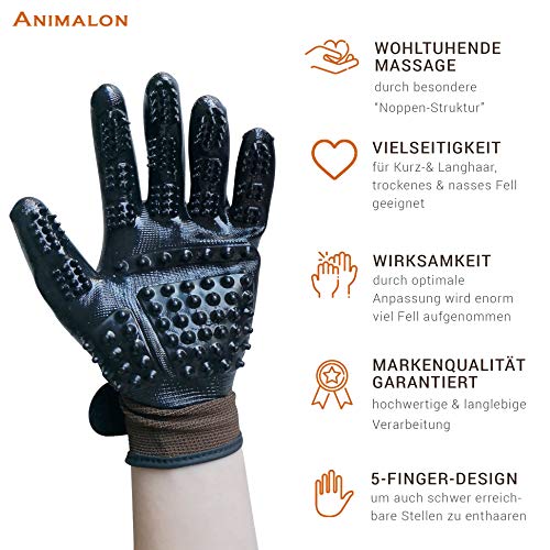 Fellpflege-Handschuh Animalon, aus Kautschuk (Doppelpack)