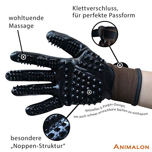 Fellpflege-Handschuh Animalon, aus Kautschuk (Doppelpack)
