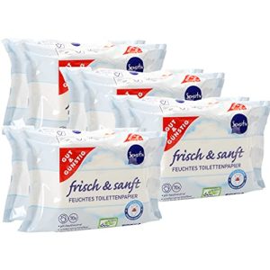 Feuchtes-Toilettenpapier Gut & Günstig 8 Pack (560 Blatt)