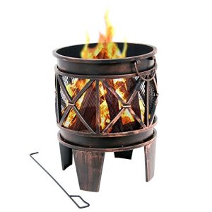 Feuerkorb mit Funkenschutz BBQ-Toro Feuerkorb Plum