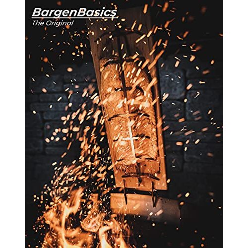 Flammlachsbrett BargenBasics 2er-Set, mit Edelstahl-Halterung