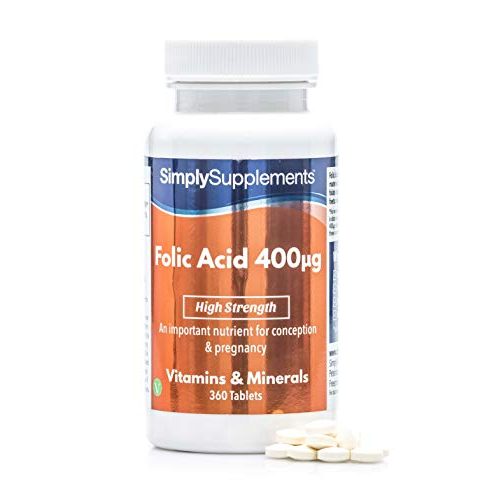 Folsäure Simply Supplements (Vitamin B9) 400µg, 360 Tabletten
