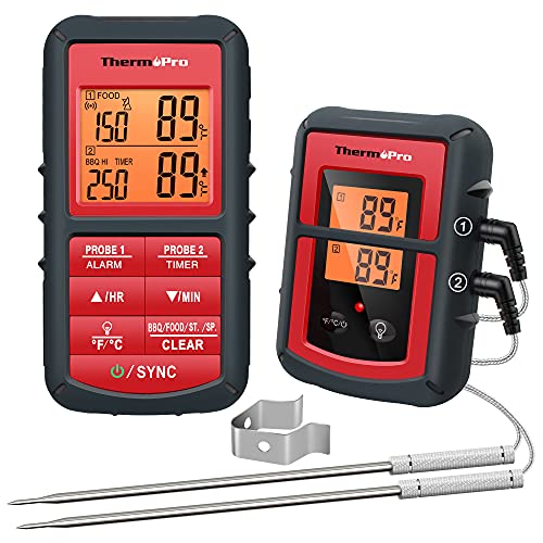 Die beste funk grillthermometer thermopro tp08c digital 2 fuehler Bestsleller kaufen