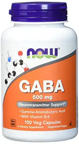 Gaba Now Foods Gamma-Amino-Buttersäure, 500mg, 100 Kapseln