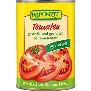 Gehackte Tomaten Rapunzel Bio Tomaten geviertelt 12 x 400 gr