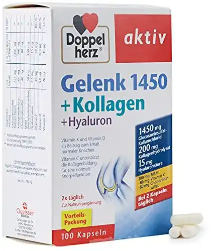 Gelenkkapseln Doppelherz Gelenk 1450 + Kollagen + Hyaluron