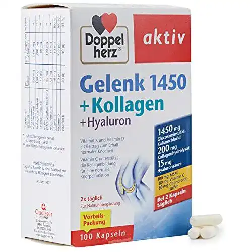 Die beste Gelenkkapseln Doppelherz Gelenk 1450 + Kollagen + Hyaluron 2026 Test Bestseller Gelenkkapseln Doppelherz Gelenk 1450 + Kollagen + Hyaluron