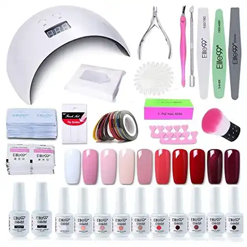 Gelnagel-Set ouzyi Elite99 Nagellack Set 24W UV LED Nagellampe