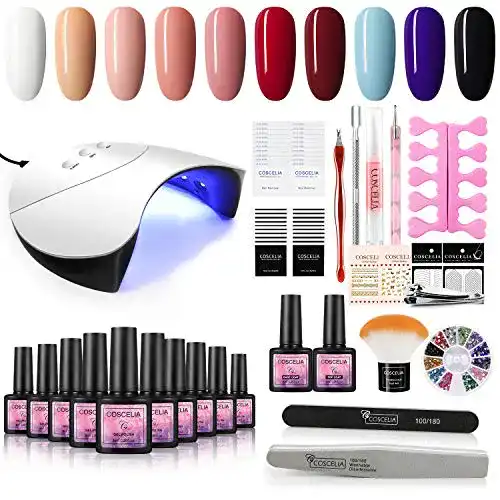 Gelnagel-Set Saint-Acior 36W UV-LED Nagellampe Starterset