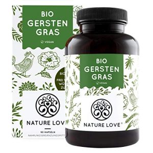 Gerstengras-Kapseln Nature Love ® Bio Gerstengras, 180 Kapseln