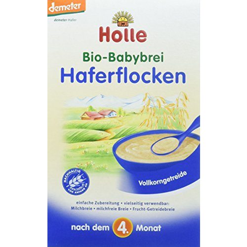 Getreidebrei Holle Bio-Babybrei Haferflocken, 3er Pack (3 x 250 g)