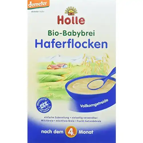 Getreidebrei Holle Bio-Babybrei Haferflocken, 3er Pack (3 x 250 g)