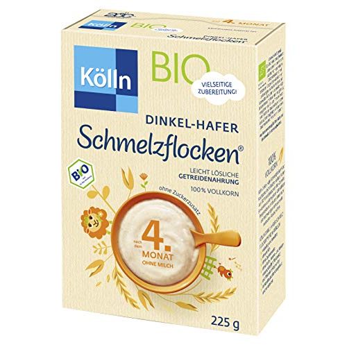Getreidebrei Kölln Schmelzflocken Dinkel-Hafer Bio, 6 x 225 g