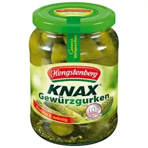Gewürzgurken Hengstenberg Knax, knackig & würzig – 670gr