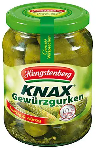 Gewürzgurken Hengstenberg Knax, knackig & würzig – 670gr