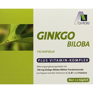 Ginkgo-Tabletten Avitale Ginkgo 100 mg Kapseln, 192 Stück