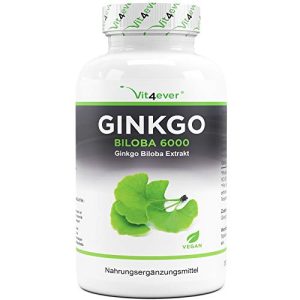 Ginkgo-Tabletten Vit4ever Ginkgo Biloba 6000 mg, 365 Tabletten