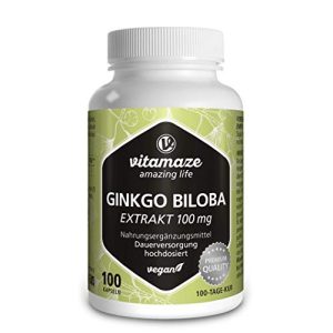 Ginkgo-Tabletten Vitamaze, amazing life Ginkgo Biloba, 100 Kaps.