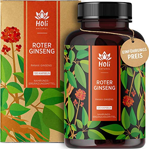 Ginseng-Kapseln Holi Natural® Roter Panax Ginseng Extrakt (10:1)