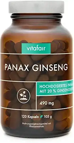 Ginseng-Kapseln VITAFAIR Panax Ginseng Extrakt – 120 Kapseln