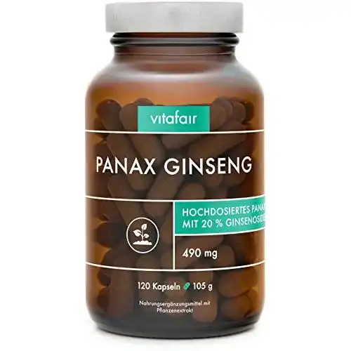 Ginseng-Kapseln VITAFAIR Panax Ginseng Extrakt – 120 Kapseln
