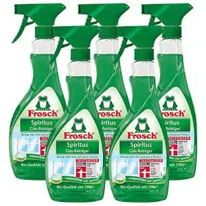 Glasreiniger Frosch 5x Spiritus Glas-Reiniger Sprühflasche 500 ml
